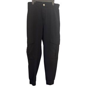 ZARA XS Black Cargo Jogger Pants Elastic Waistband